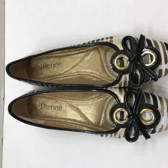 Metallic Multi Fabric Snip Toe Flat - Picture 3 of 6